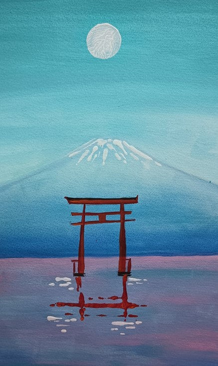 Gates of Solitude – Original Acrylic Painting | A3 Signed Landscape Fine Art