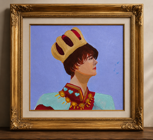 Crowned by Fate – Original Acrylic Painting | A3 Signed Fine Art