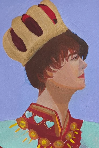 Crowned by Fate – Original Acrylic Painting | A3 Signed Fine Art